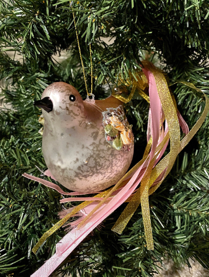 Dove Glass Christmas Ornament