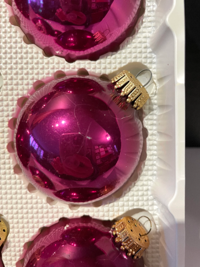 Vintage Krebs Purple Christmas Ornaments