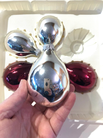 Vintage Krebs Teardrop Christmas Ornaments