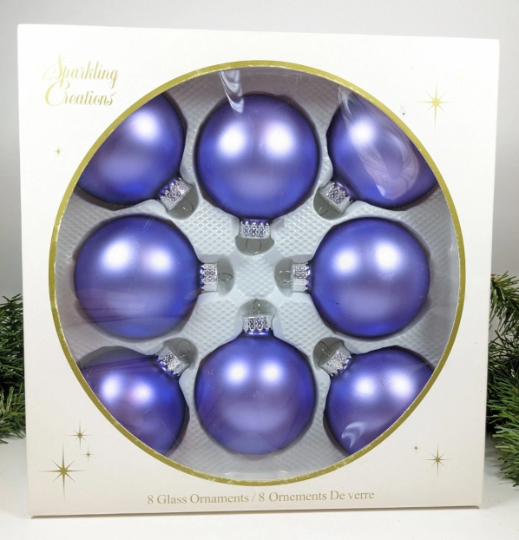 Vintage Purple Christmas Ornaments