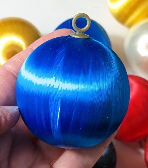 Vintage Small Satin Ball Christmas Ornaments