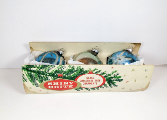 Vintage Large Shiny Brite Christmas Ornaments