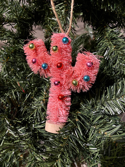 Pink Cactus Christmas Ornament