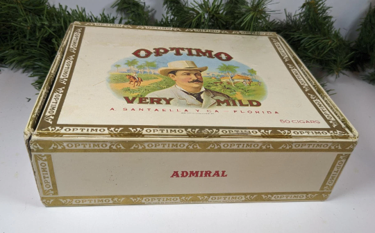 Vintage Optimo Admirals Cigar Box