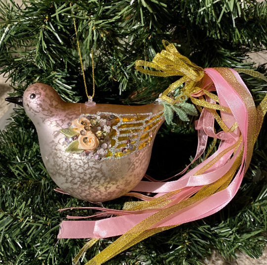 Dove Glass Christmas Ornament