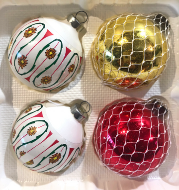Vintage Netted Christmas Ornaments