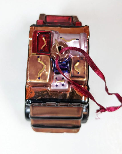 NIB Wells Fargo Blown Glass Stagecoach Christmas Ornament