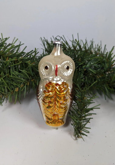 Inge Glas Perched Owl Retired Old World Christmas Ornament