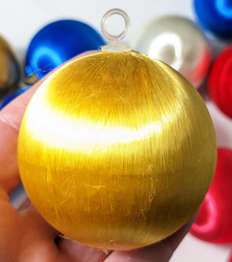 Vintage Small Satin Ball Christmas Ornaments