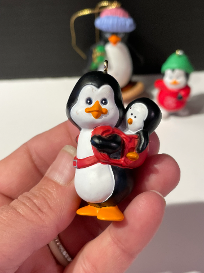 Vintage Hallmark Penguin Christmas Ornaments