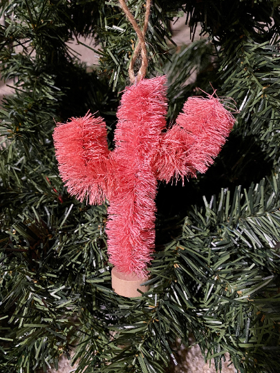 Pink Cactus Christmas Ornament