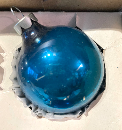 Vintage Blue Christmas Ornaments