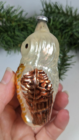 Inge Glas Perched Owl Retired Old World Christmas Ornament