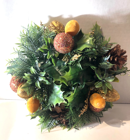 Vintage Plastic Christmas Candle Ring Wreath