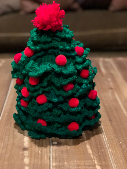 Vintage Handmade Crocheted Christmas Tree