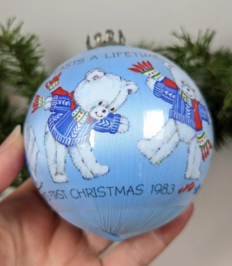 Vintage Hallmark 1983 Baby Boys First Christmas Ornament
