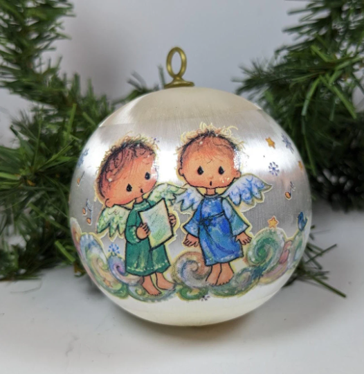 Vintage 1977 Little Angels Christmas Ornament