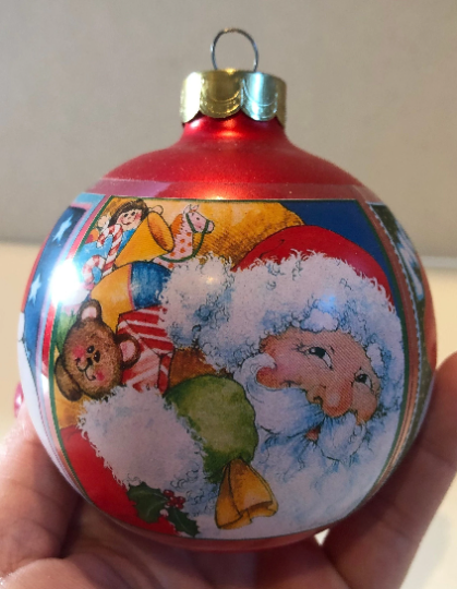 Vintage Hallmark 1983 Santa Merry Christmas Ornament