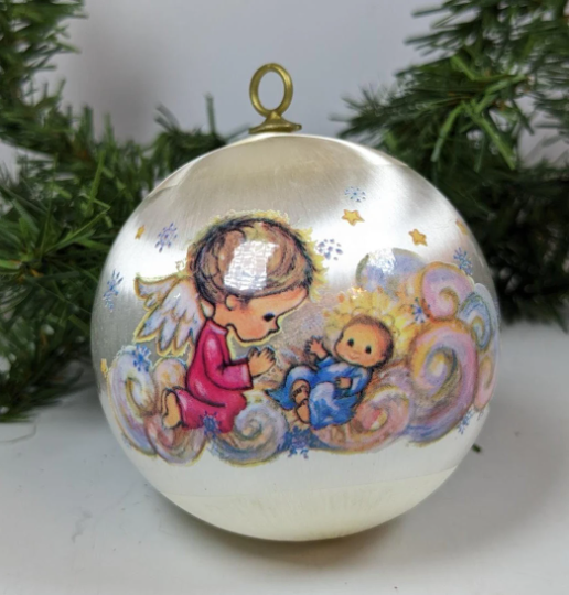 Vintage 1977 Little Angels Christmas Ornament