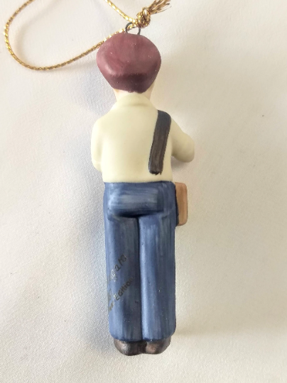 Vintage 1987 School Boy Christmas Ornament