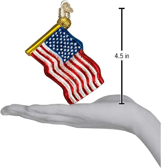 American Flag Old World Christmas Ornament