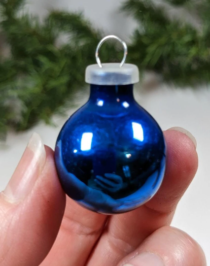 Vintage Small Blue Christmas Ornaments