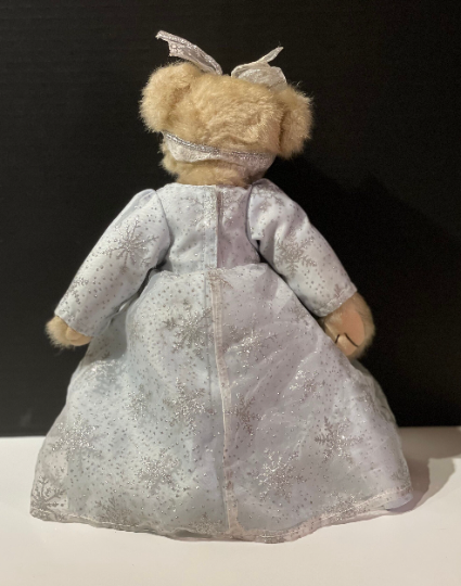 Vintage Bearington Bear in Silver Snowflake and Blue Dress Antique Teddy Bear