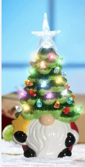 7.5" LED Ceramic Gnome Tree with Star - Hallmark Christmas Is Forever