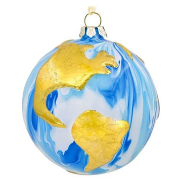 Gold and Marble Globe - Hallmark Signature Ornament 2021