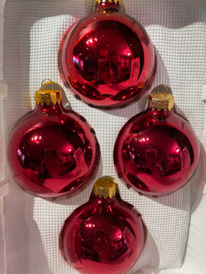 Vintage Red Christmas Ornaments