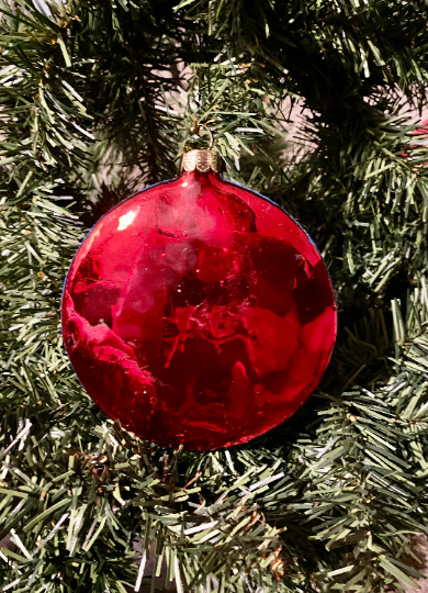 Dog Bowl Glass Christmas Ornament