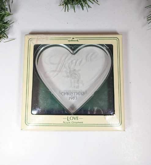 Vintage 1983 Hallmark Holiday Highlights Christmas Heart Love Ornament