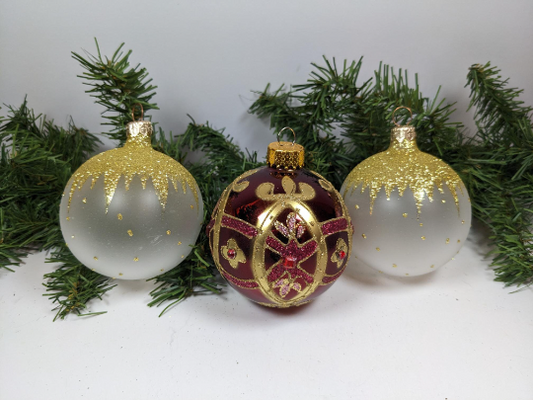 Red and Gold Christmas Ornaments