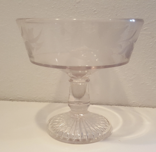 Vintage Amethyst Glass Candy Dish