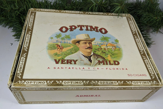 Vintage Optimo Admirals Cigar Box