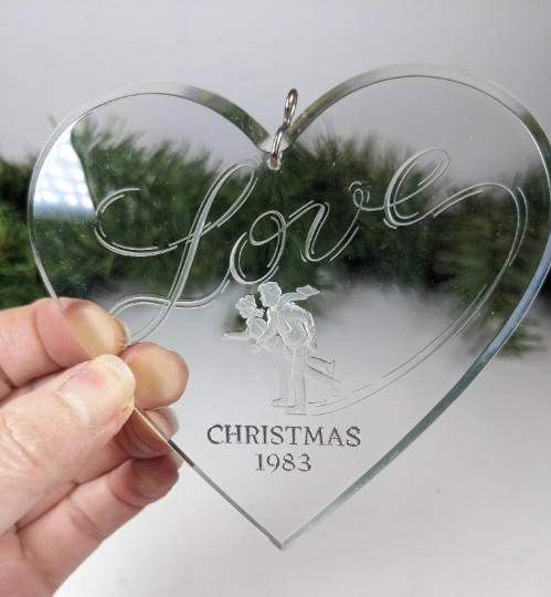 Vintage 1983 Hallmark Holiday Highlights Christmas Heart Love Ornament