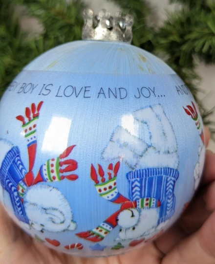 Vintage Hallmark 1983 Baby Boys First Christmas Ornament