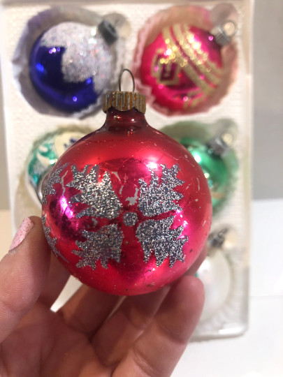 Vintage Shiny Brite Christmas Ornaments