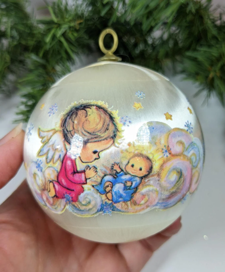 Vintage 1977 Little Angels Christmas Ornament