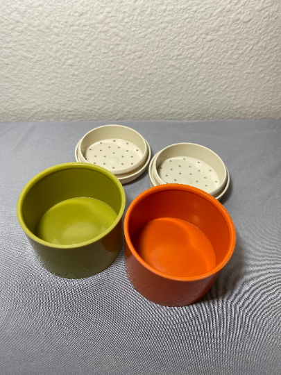Vintage Tupperware Harvest Color Stacking Shakers