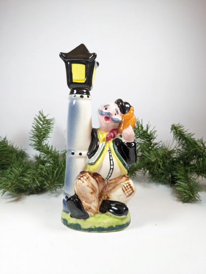 Vintage Victoria Ceramics Drunk on Lamppost Liquor Decanter