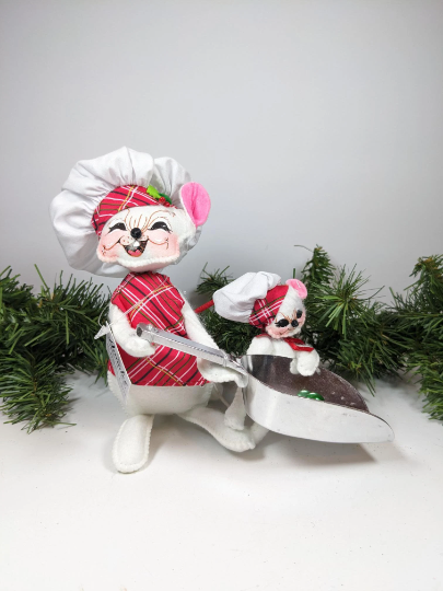 Sugar & Spice Mice Hand Made Annalee Christmas Doll