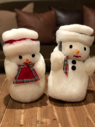 Vintage 1981 Mr. and Mrs. Frosty Snowman