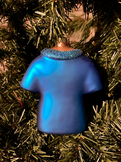 Nurse Scrubs Glass Christmas Ornament