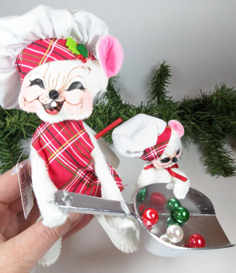 Sugar & Spice Mice Hand Made Annalee Christmas Doll