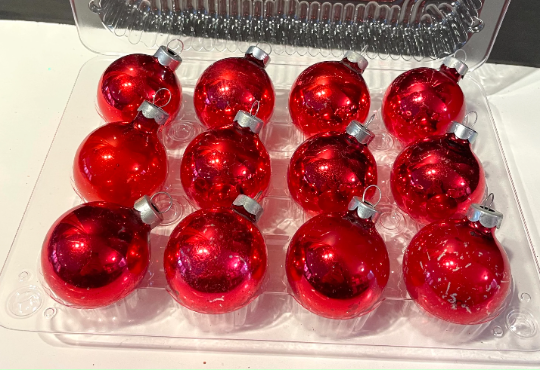 Vintage Red Christmas Ornaments