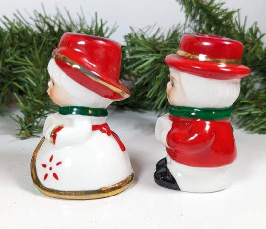 Christmas Carolers Candle / Taper Holders