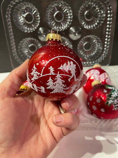 Vintage Krebs Red and White Candy Cane Christmas Ornaments