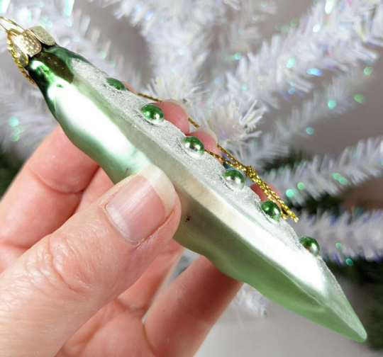 Peapod Christmas Ornament