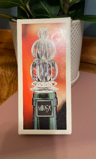 Vintage Rare Mikasa Crystal Wine Bottle Stopper